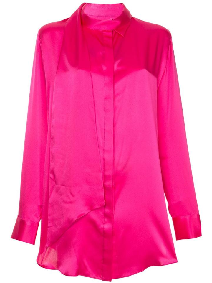 Michael Lo Sordo Long Tie Neck Shirt - Pink
