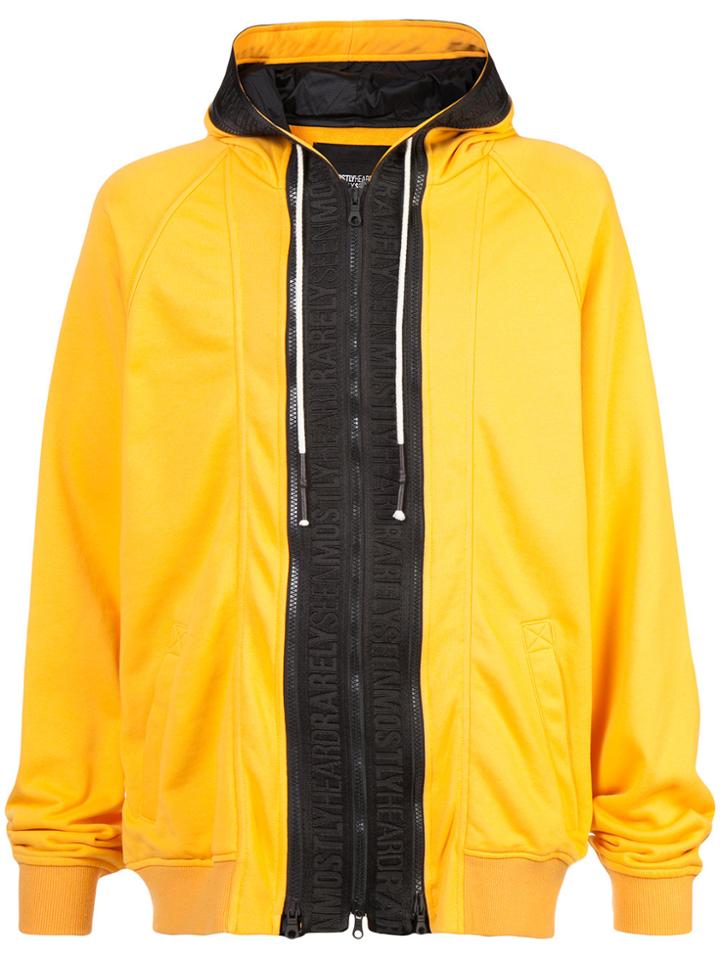Mostly Heard Rarely Seen Zipped Hooded Sweatshirt - Yellow & Orange