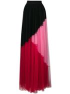Fausto Puglisi Tulle Colourblock Maxi Skirt - Multicolour