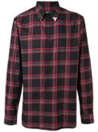 Givenchy Plaid Print Shirt, Men's, Size: 43, Black, Cotton