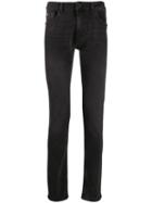 Versace Jeans Couture Embroidered Logo Skinny Jeans - Black