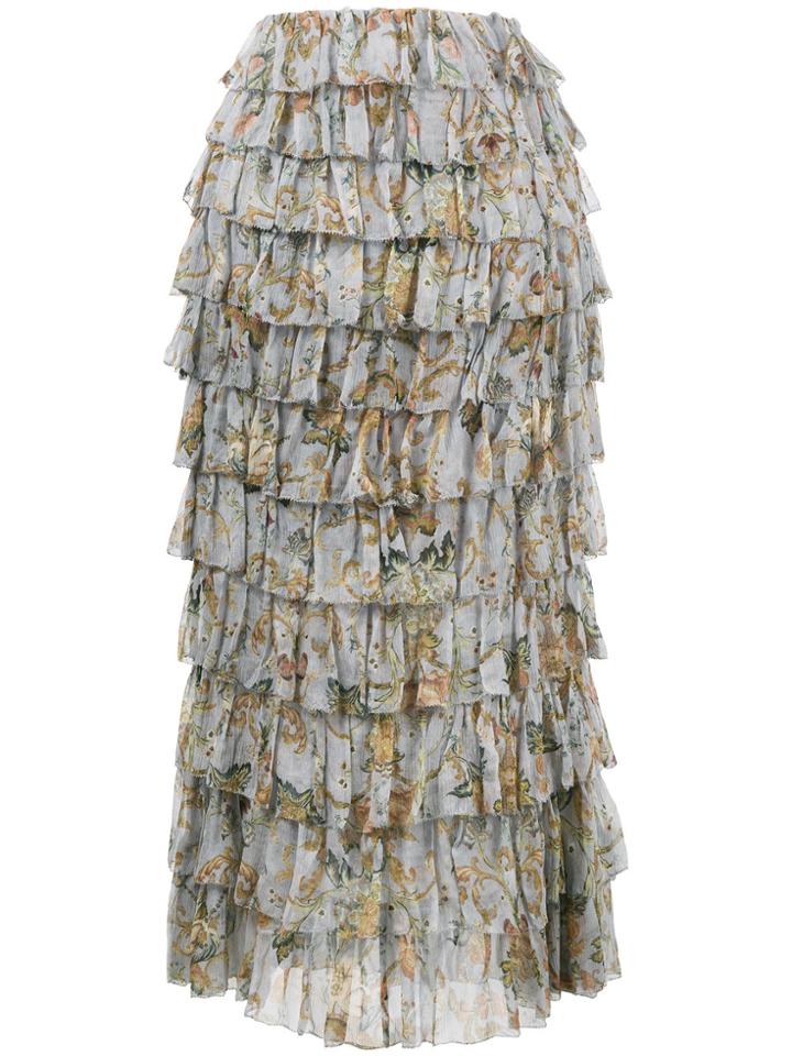 Zimmermann Painted Heart Ra Ra Skirt - Multicolour