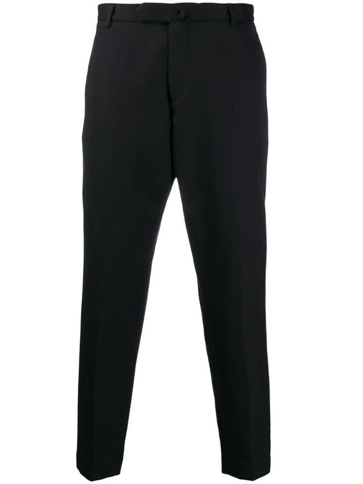 Dell'oglio Nagone Creased Cropped Trousers - Blue
