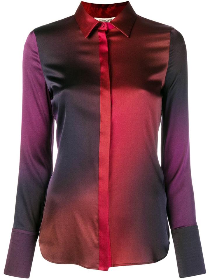 Roberto Cavalli Degrade Georgette Shirt - Red
