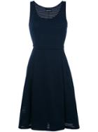 Emporio Armani Flared Dress, Women's, Size: 42, Blue, Polyester/spandex/elastane/polyamide