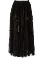 Alexander Mcqueen Pleated Lace Skirt