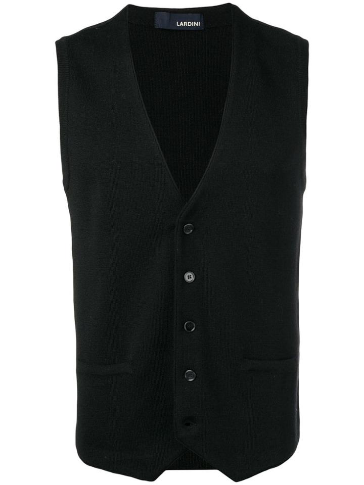 Lardini Classic Woolen Waistcoat - Black