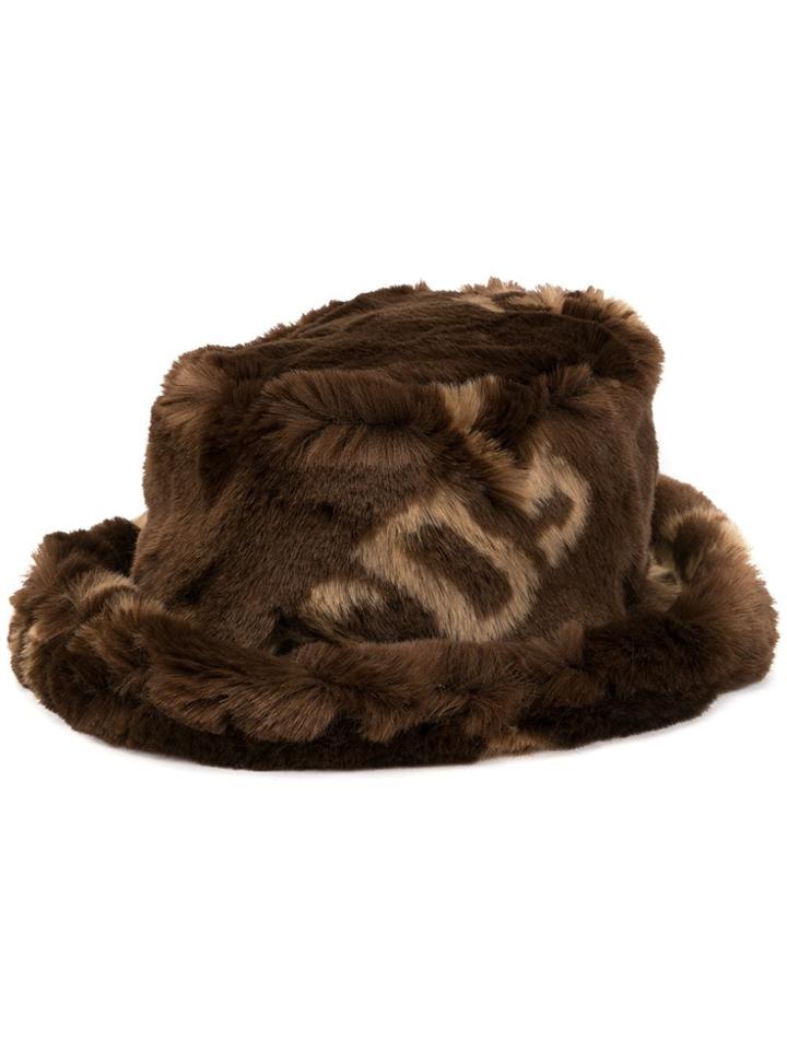 Gcds Faux-fur Hat - Brown