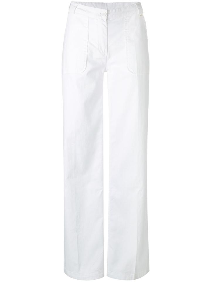 Woolrich Wide Leg Trousers, Women's, Size: 29, White, Cotton/spandex/elastane