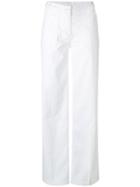 Woolrich Wide Leg Trousers, Women's, Size: 29, White, Cotton/spandex/elastane