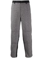 Comme Des Garçons Shirt Panelled Plaid Suit Trousers - Black
