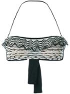 Cecilia Prado Ruffled Bikini Top, Women's, Size: Small, Black, Acrylic/polyamide/polyester/viscose