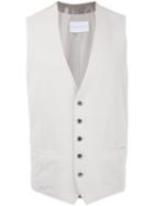 Estnation - Buttoned Waistcoat - Men - Cotton - Xl, White, Cotton