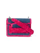 Miu Miu Denim Pink Velvet Braided Box Bag - Blue
