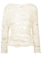 Isabel Benenato - Multi Knit Sweater - Women - Cotton/polyamide/cashmere - 42, White, Cotton/polyamide/cashmere