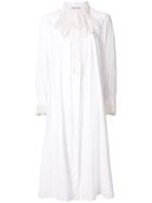 Tsumori Chisato Lace Petal Trim Shift Dress - White