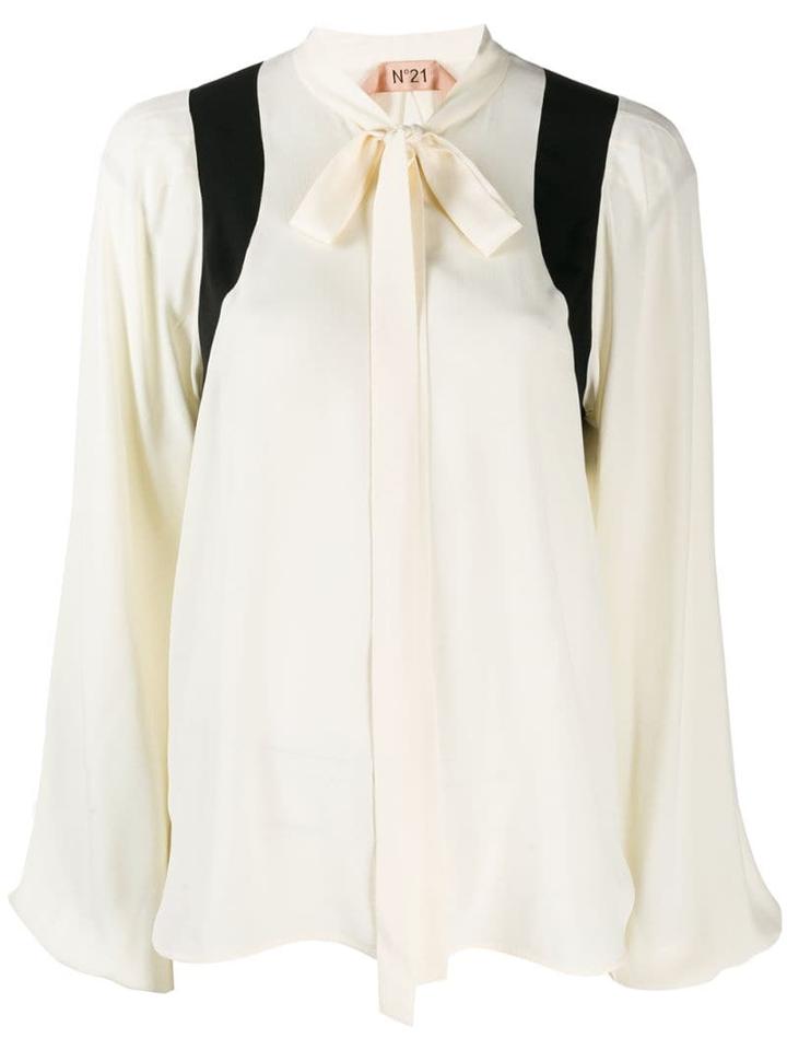 Nº21 Pussycat Bow Blouse - White