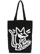 Marc Jacobs Stinky Rat Print Canvas Bag - Black