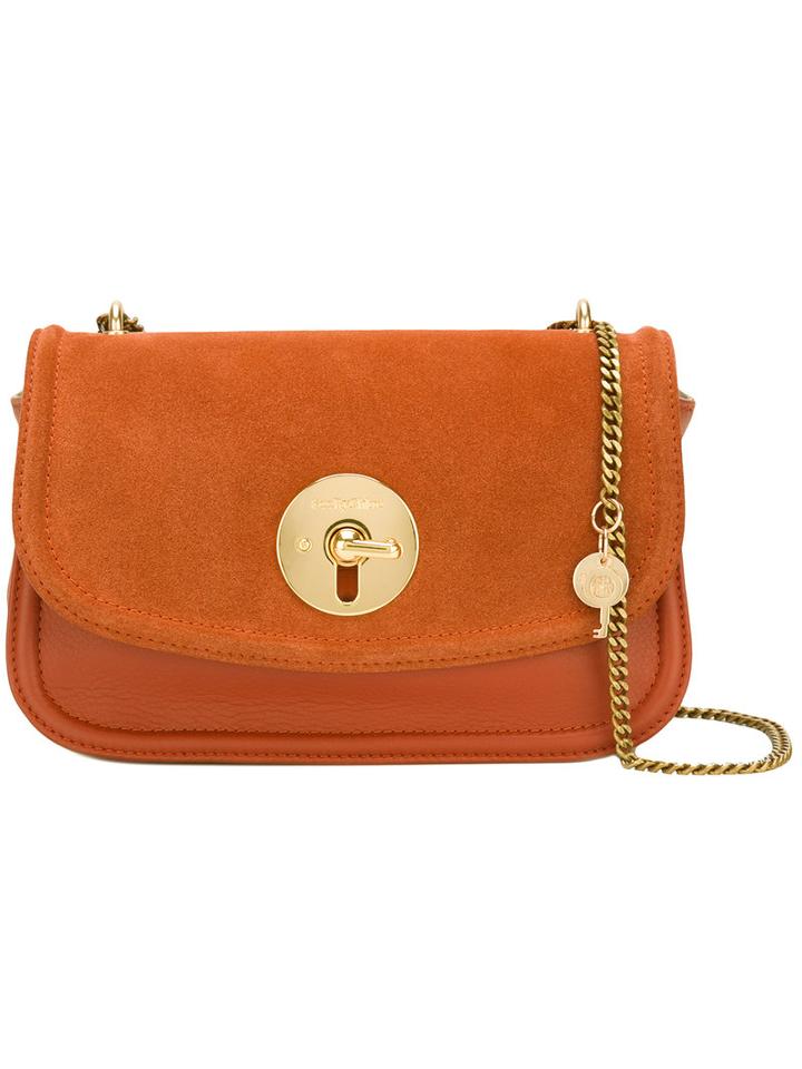 'lois' Shoulder Bag - Women - Calf Leather - One Size, Yellow/orange, Calf Leather, See By Chloé