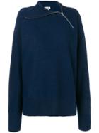 Hope Zipped Neck Jumper - Blue