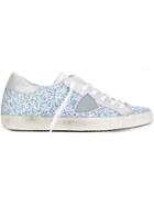 Philippe Model Glitter Sneakers, Women's, Size: 37, Grey, Nappa Leather/rubber
