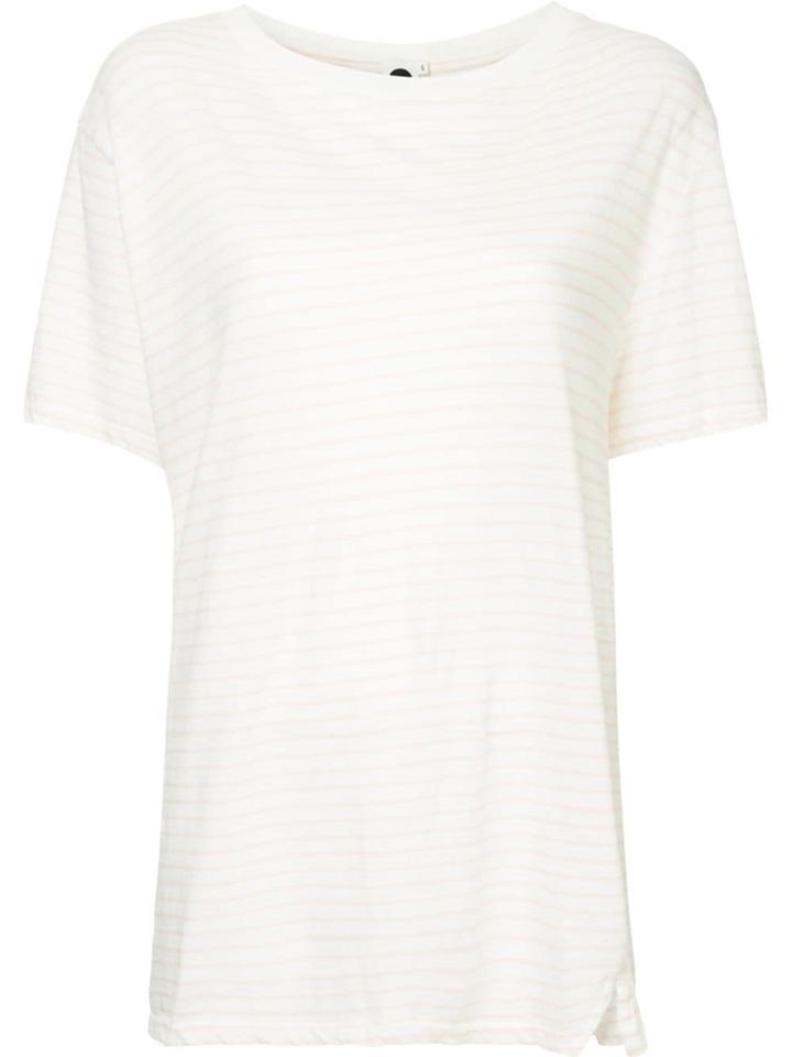Bassike Stripe Classic Vintage T-shirt - White
