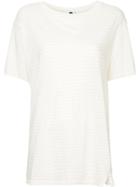 Bassike Stripe Classic Vintage T-shirt - White