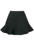Valentino Peplum Hem Short Shorts - Black