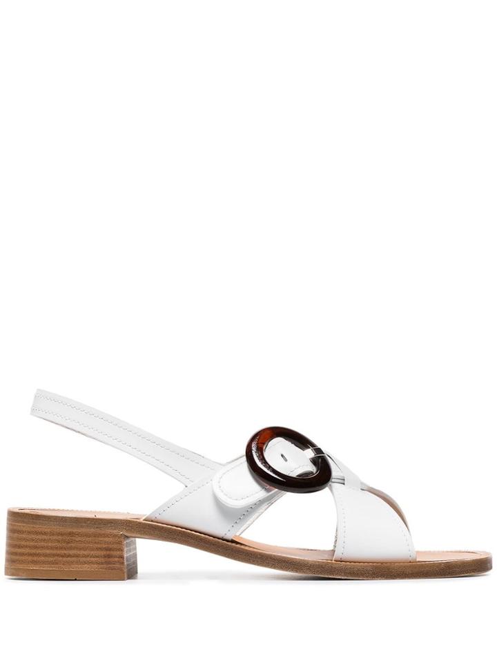 Prada Iconic Crossover Sandals - White