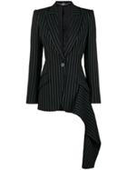 Alexander Mcqueen Asymmetric Hem Blazer - Black