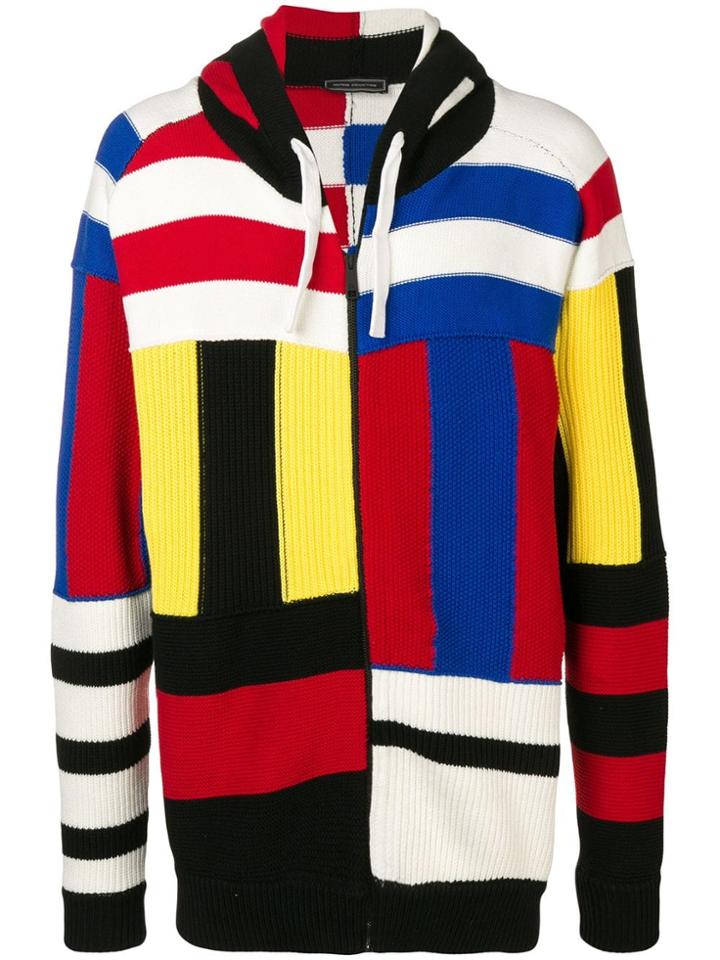 Tommy Hilfiger Striped Zipped Cardigan - Red