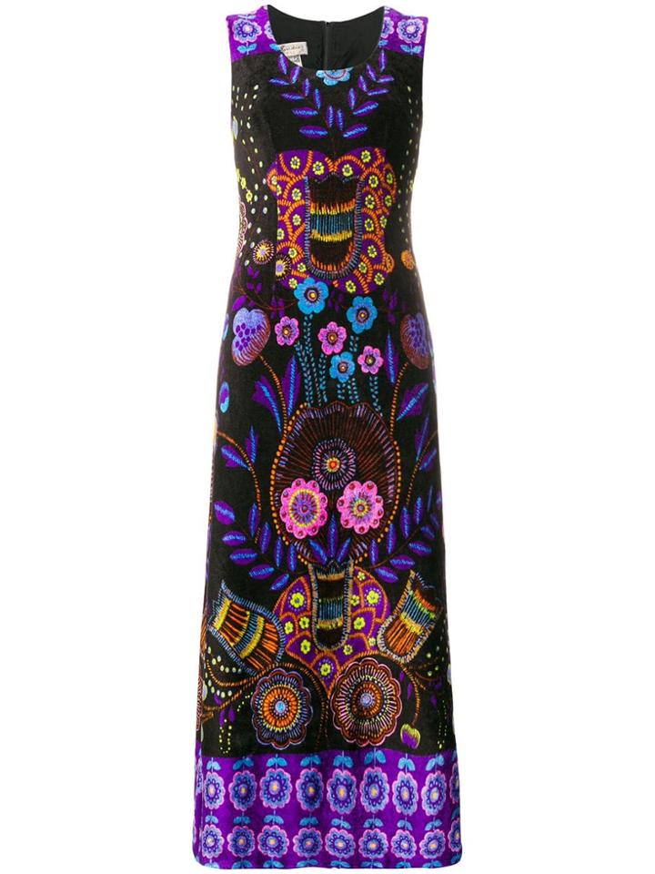 A.n.g.e.l.o. Vintage Cult 1970's Ethnic Pattern Dress - Black