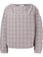 Lemaire Checked Boat Neck Blouse