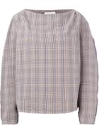 Lemaire Checked Boat Neck Blouse