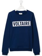 Zadig & Voltaire Kids Joe Graphic Sweatshirt - Blue