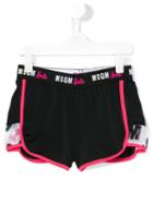 Msgm Kids Running Shorts, Size: 10 Yrs, Black