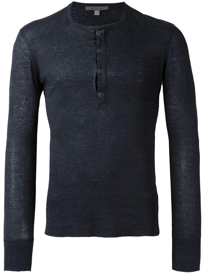 John Varvatos Long Sleeve Henley T-shirt