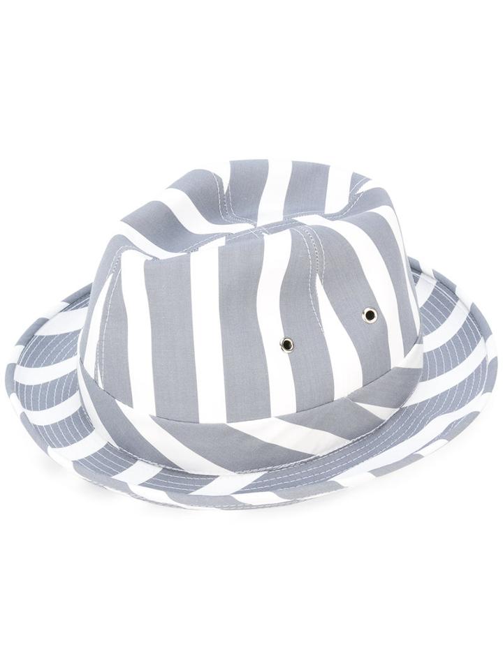 Comme Des Garçons Shirt - Striped Hat - Men - Cotton - L, Grey, Cotton