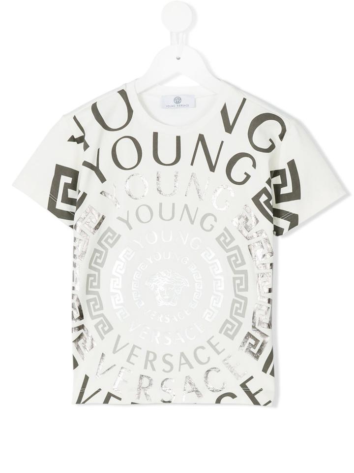 Young Versace - Logo T-shirt - Kids - Cotton/spandex/elastane - 10 Yrs, White