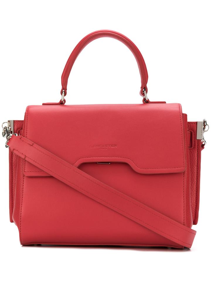 Lancaster Pebbled Leather Tote Bag - Red