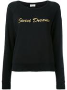 Saint Laurent Printed Sweatshirt, Women's, Size: Small, Black, Cotton/polyester