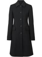 Burberry Wool Silk Tailored Coat - Black