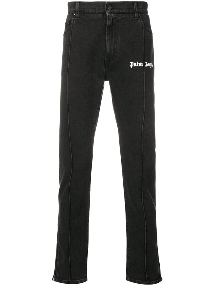 Palm Angels Denim Track Pants - Black