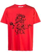 Givenchy Monster- Print T-shirt - Red
