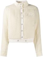 Courrèges Cropped Shearling Jacket - Neutrals