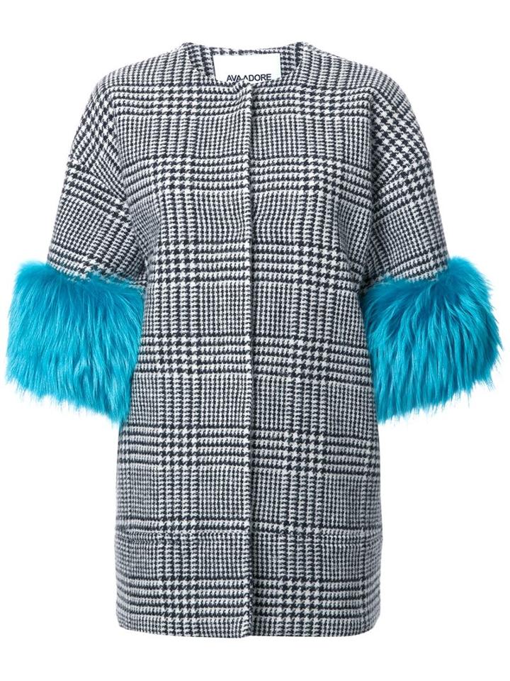 Ava Adore 'charlotte' Coat, Women's, Size: 42, Black, Wool/racoon Fur