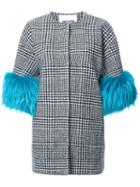 Ava Adore 'charlotte' Coat, Women's, Size: 42, Black, Wool/racoon Fur