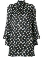 Marc Jacobs Geo Flower Mock Neck Dress - Black
