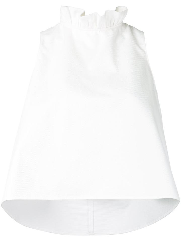 Atlantique Ascoli - Ruffled Collar Blouse - Women - Cotton - 1, White, Cotton