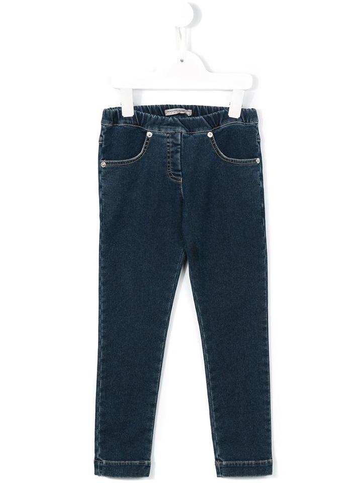 Ermanno Scervino Junior Denim Leggings, Girl's, Size: 12 Yrs, Blue